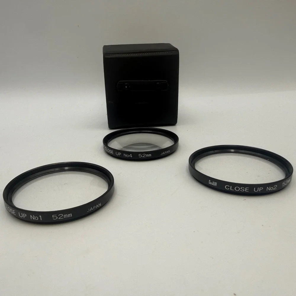 DeJUR 52mm Close Up Lens Filter Set No 1 2 4 Japan Macro Photography with Case